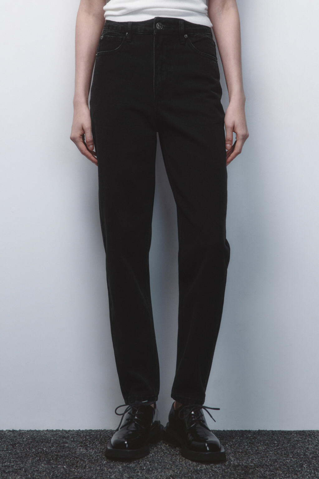 Джинсы mom fit с высокой посадкой - цвет черный - 3