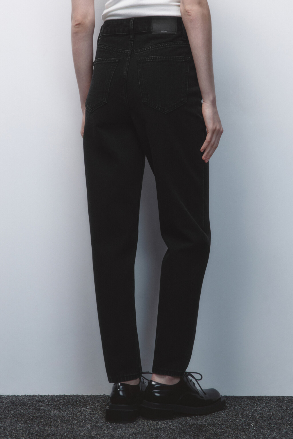 Джинсы mom fit с высокой посадкой - цвет черный - 5