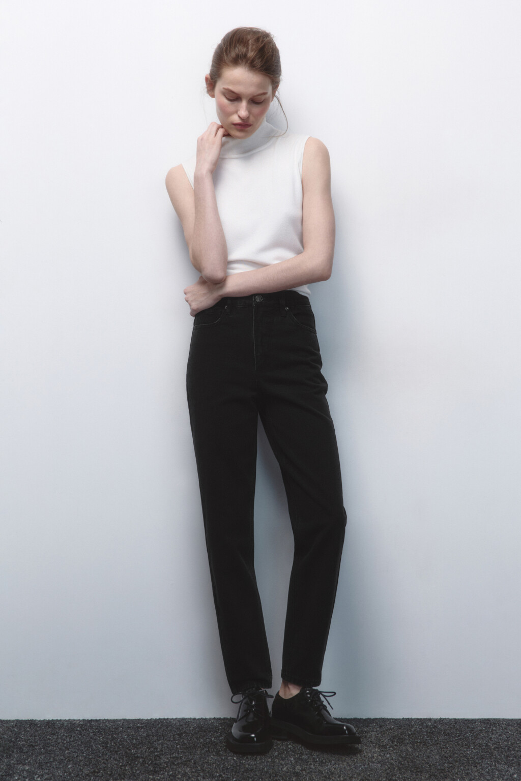 Джинсы mom fit с высокой посадкой - цвет черный - 6