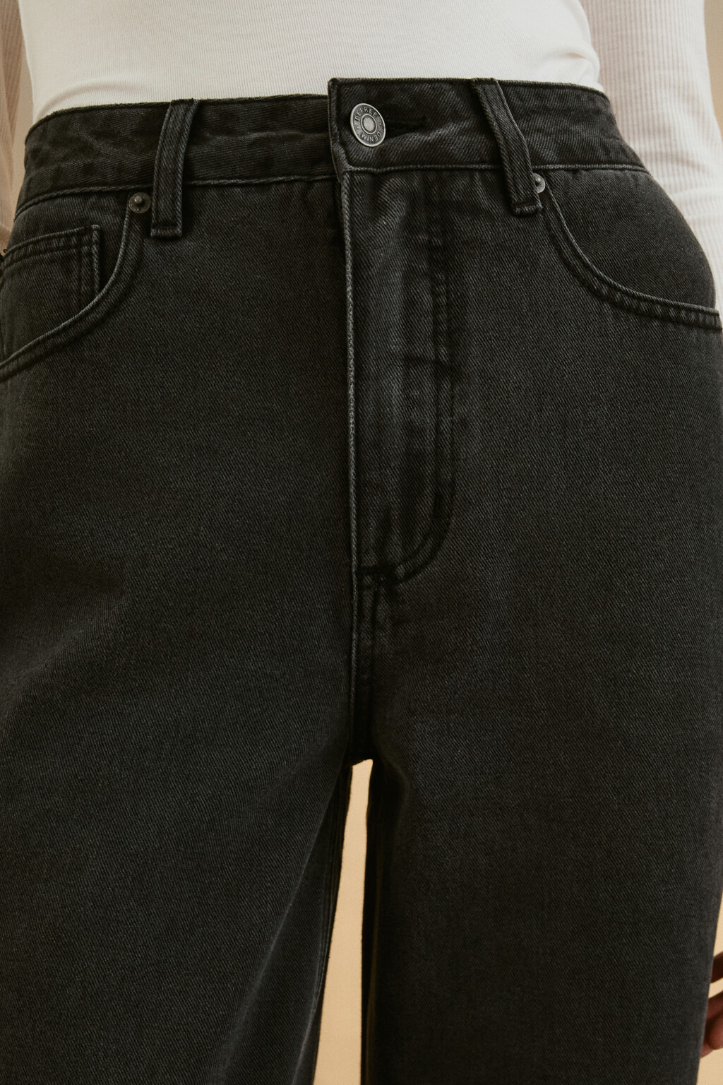 Джинсы mom fit с высокой посадкой - цвет серый - 5