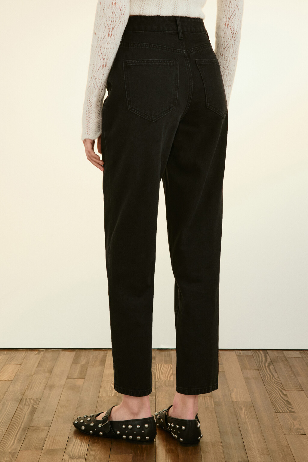 Джинсы mom fit с высокой посадкой - цвет черный - 3