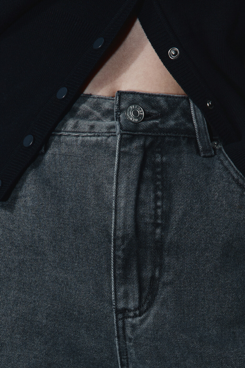 Джинсы mom fit с высокой посадкой - цвет серый - 5