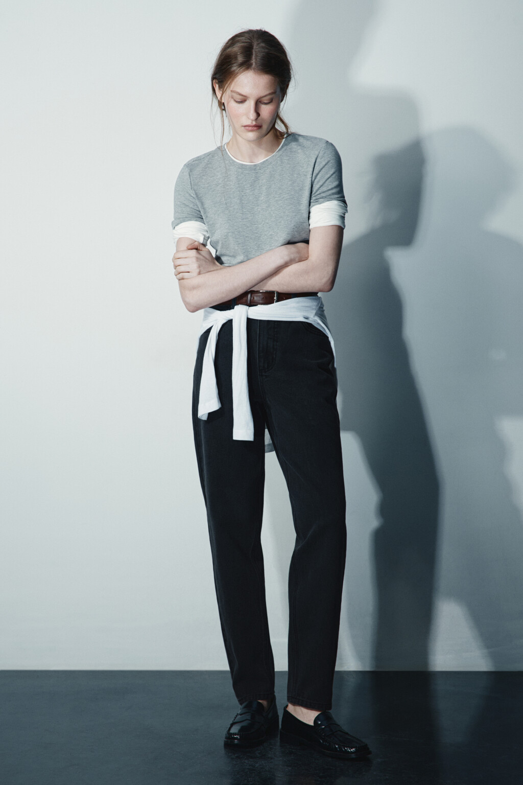 Джинсы mom fit с высокой посадкой - цвет серый - 5