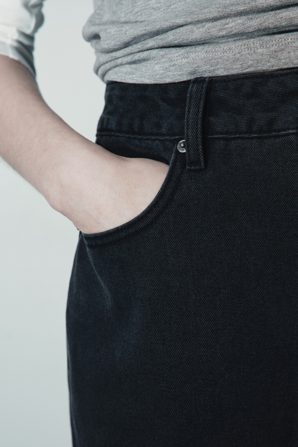 Джинсы mom fit с высокой посадкой - цвет серый - 7