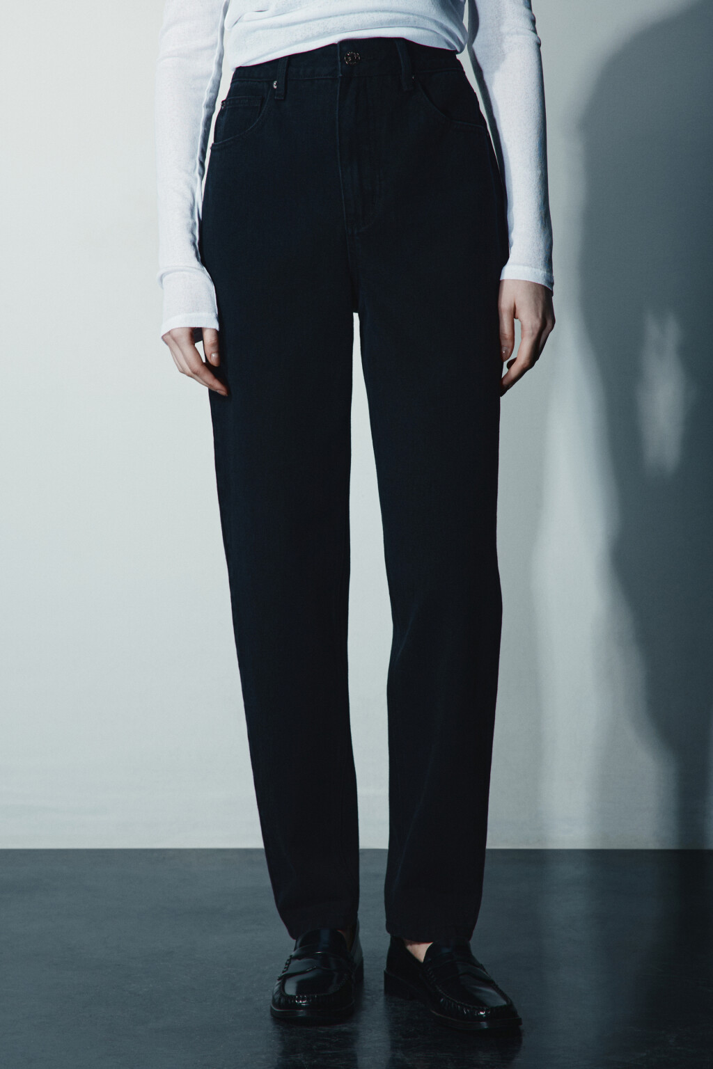 Джинсы mom fit с высокой посадкой - цвет черный - 2