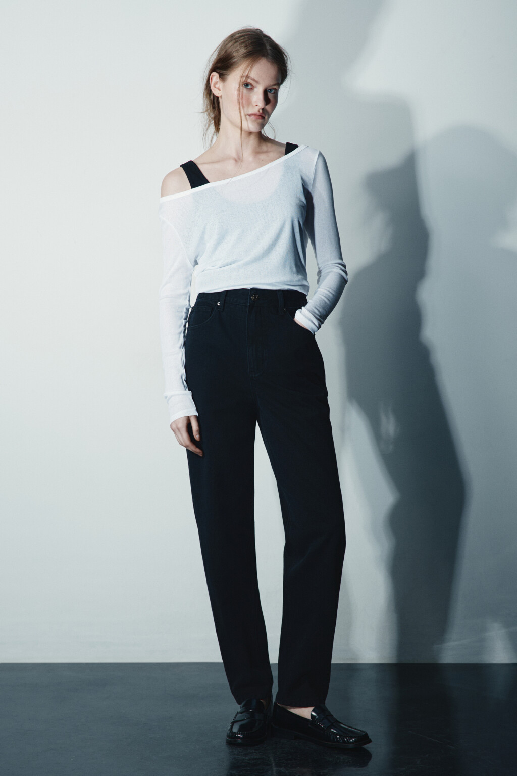 Джинсы mom fit с высокой посадкой - цвет черный - 4