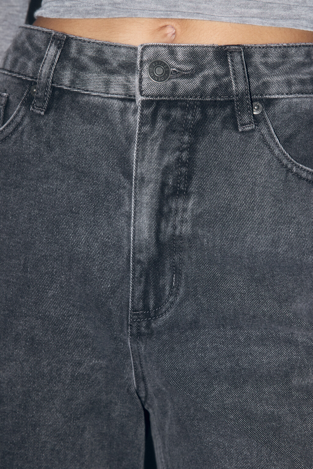 Джинсы mom fit с высокой посадкой - цвет серый - 5