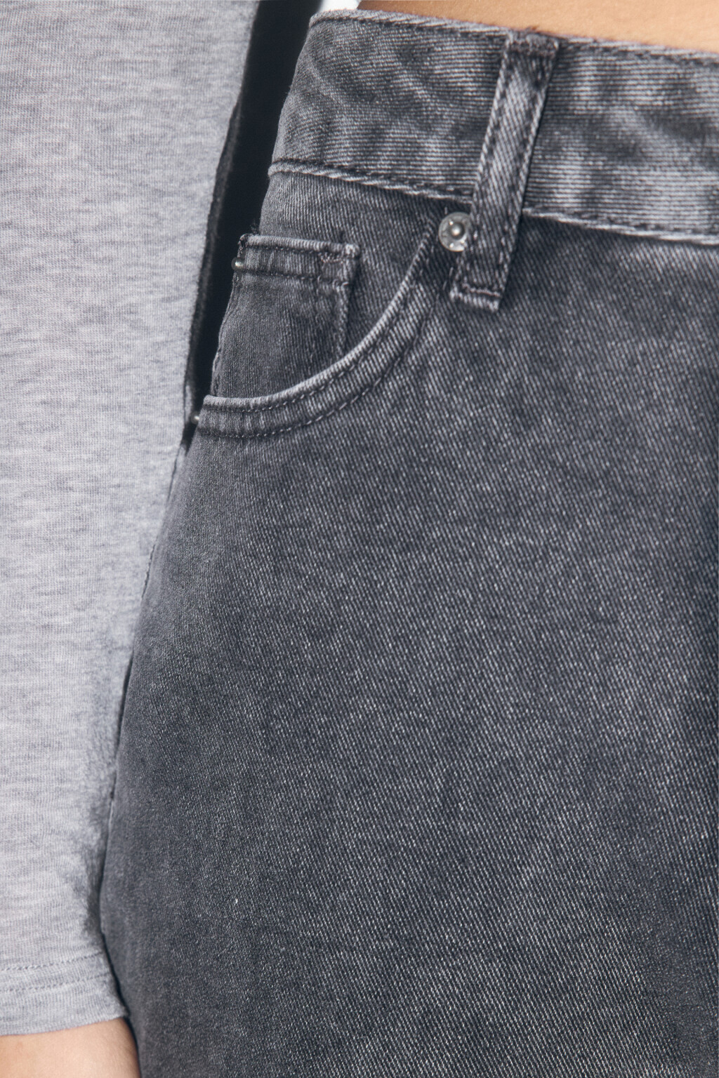 Джинсы mom fit с высокой посадкой - цвет серый - 6