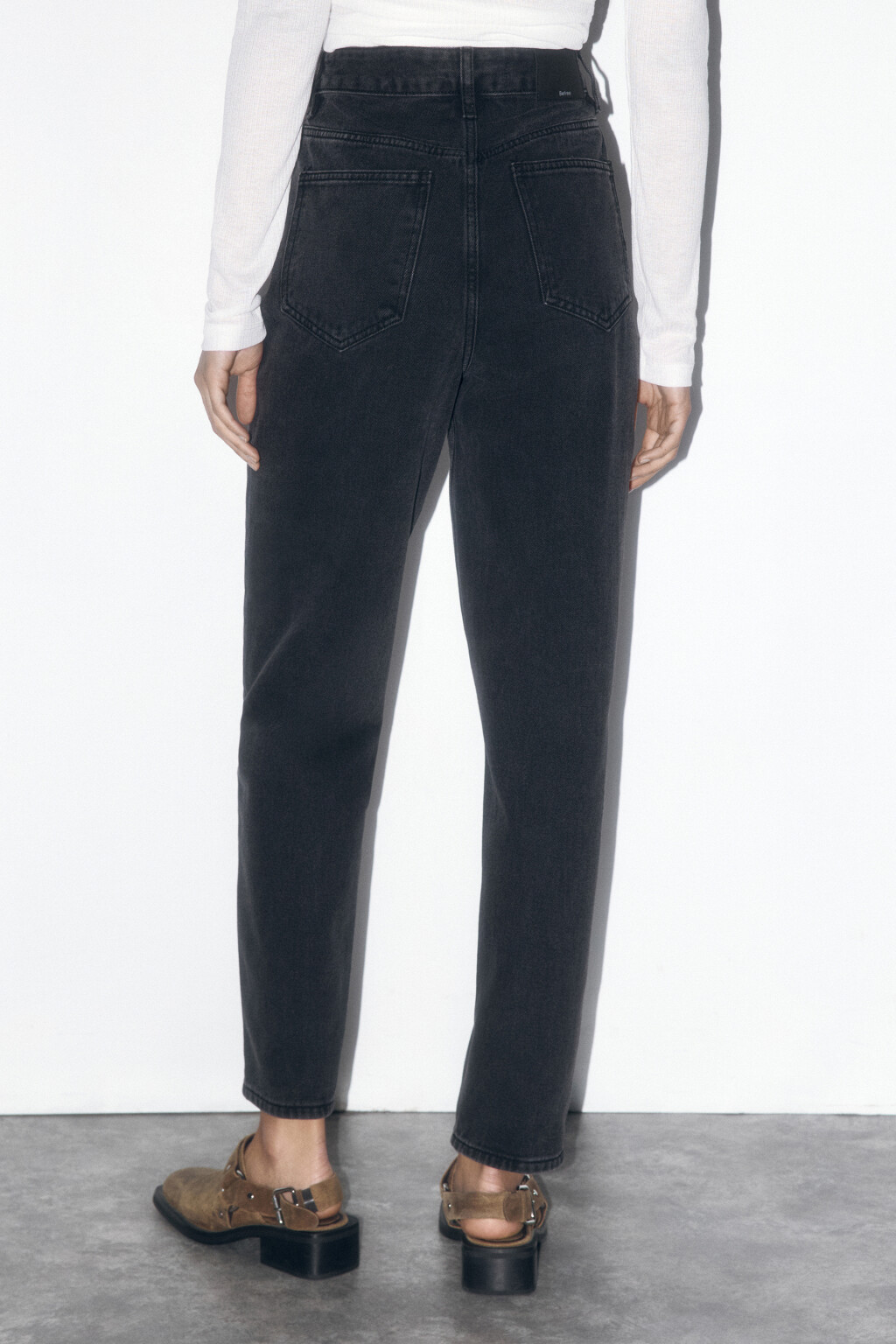 Джинсы mom fit с высокой посадкой - цвет серый - 4