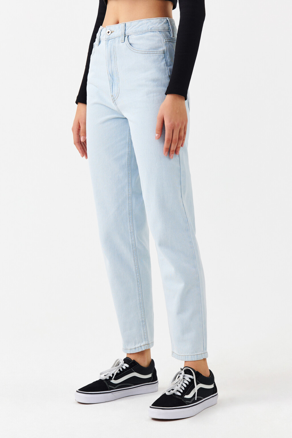 Джинсы mom с высокой посадкой - цвет голубой - 2