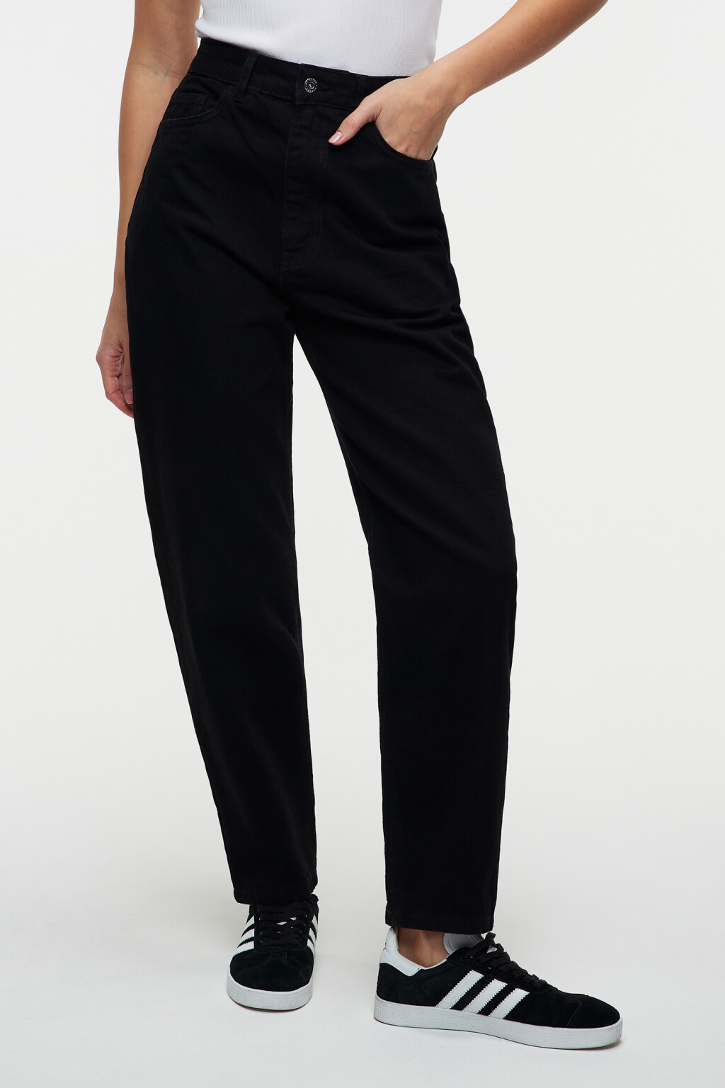 Джинсы mom light с высокой посадкой - цвет черный - 3