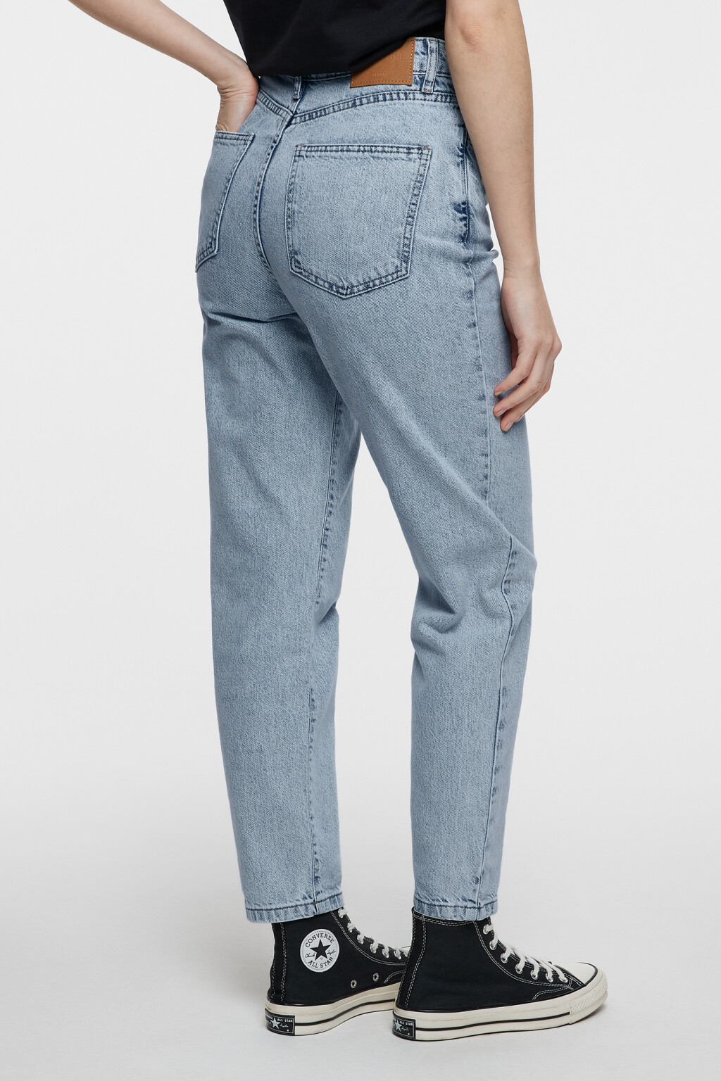 Джинсы mom-fit с высокой посадкой по талии - цвет голубой - 3
