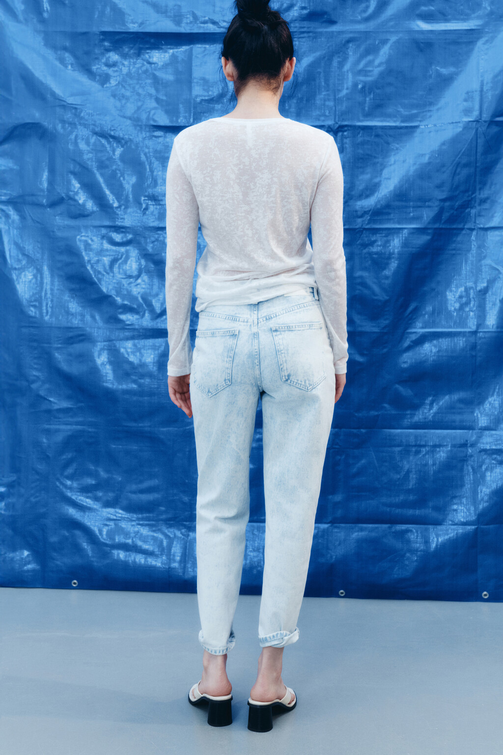 Джинсы mom с высокой посадкой - цвет голубой - 10