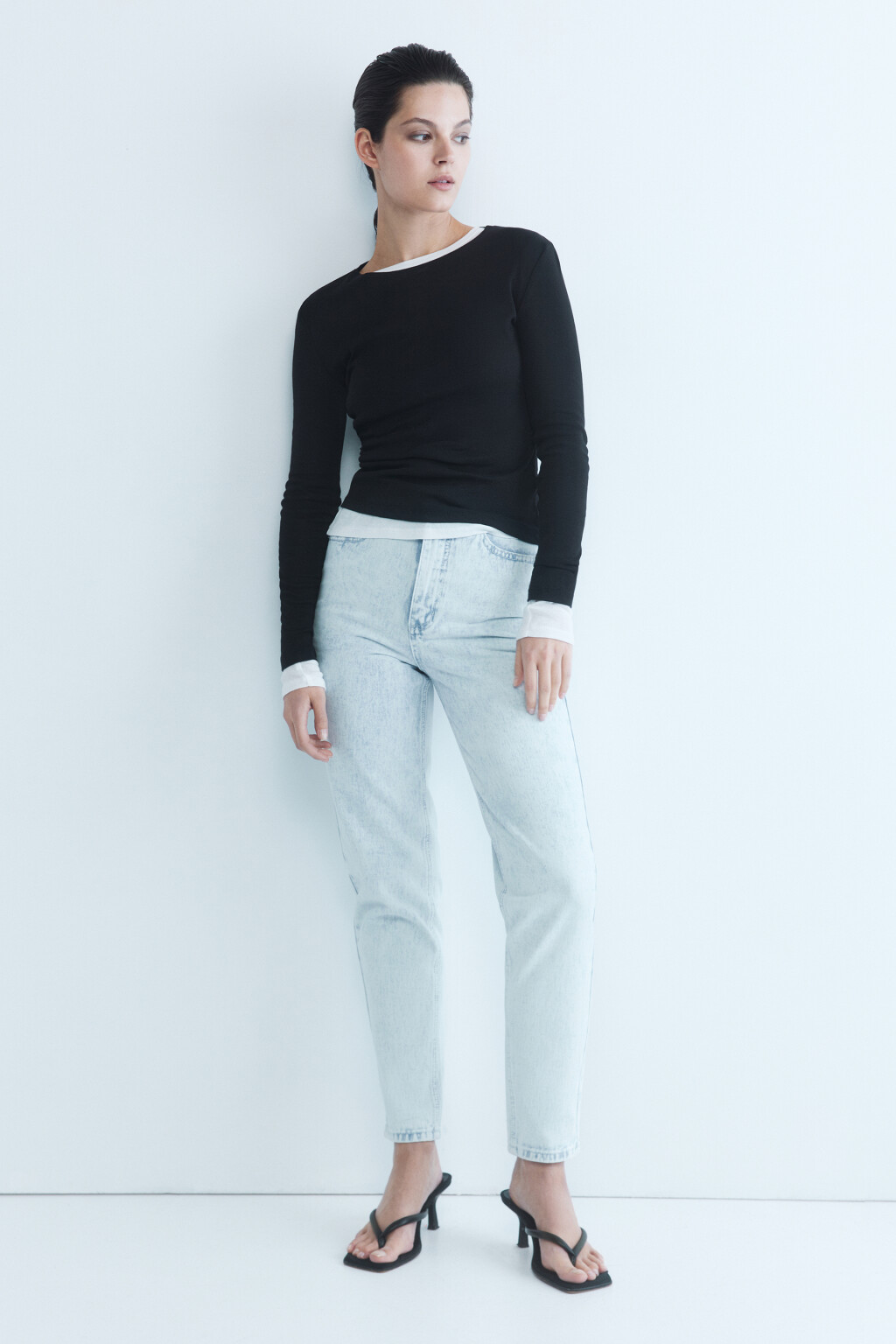 Джинсы mom с высокой посадкой - цвет голубой - 6