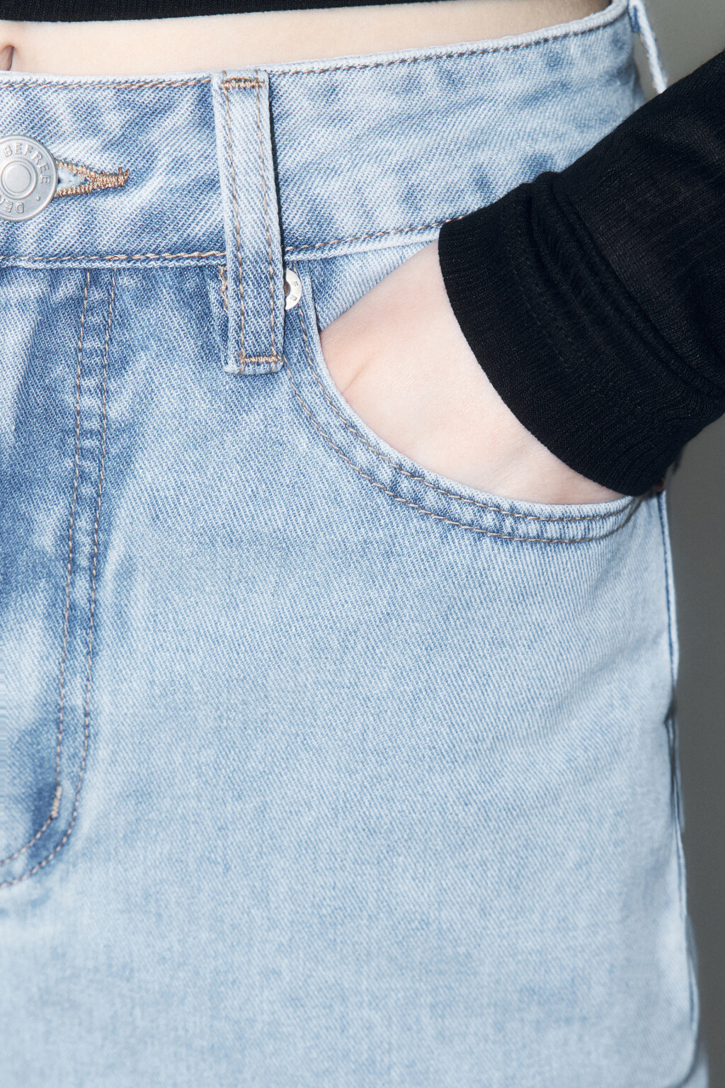 Джинсы mom fit с высокой посадкой - цвет голубой - 7