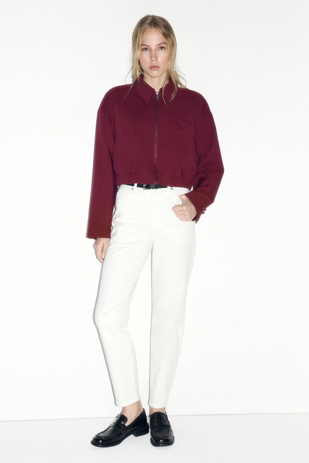 Джинсы mom fit с высокой посадкой - цвет белый - 4