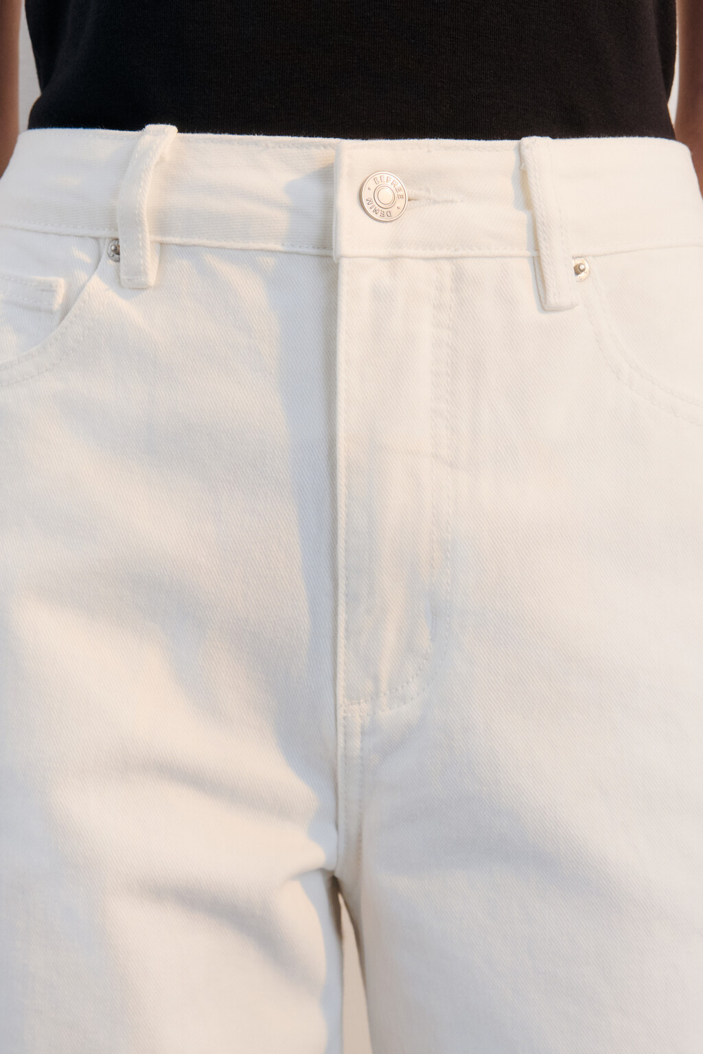 Джинсы mom fit с высокой посадкой - цвет белый - 5