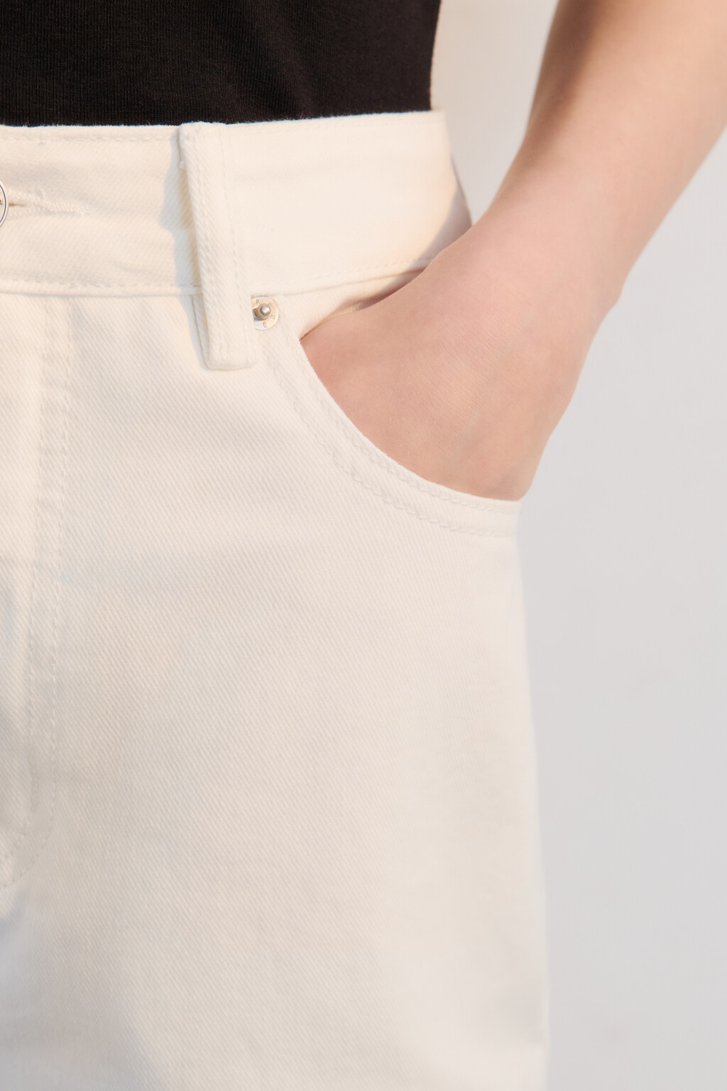 Джинсы mom fit с высокой посадкой - цвет белый - 6