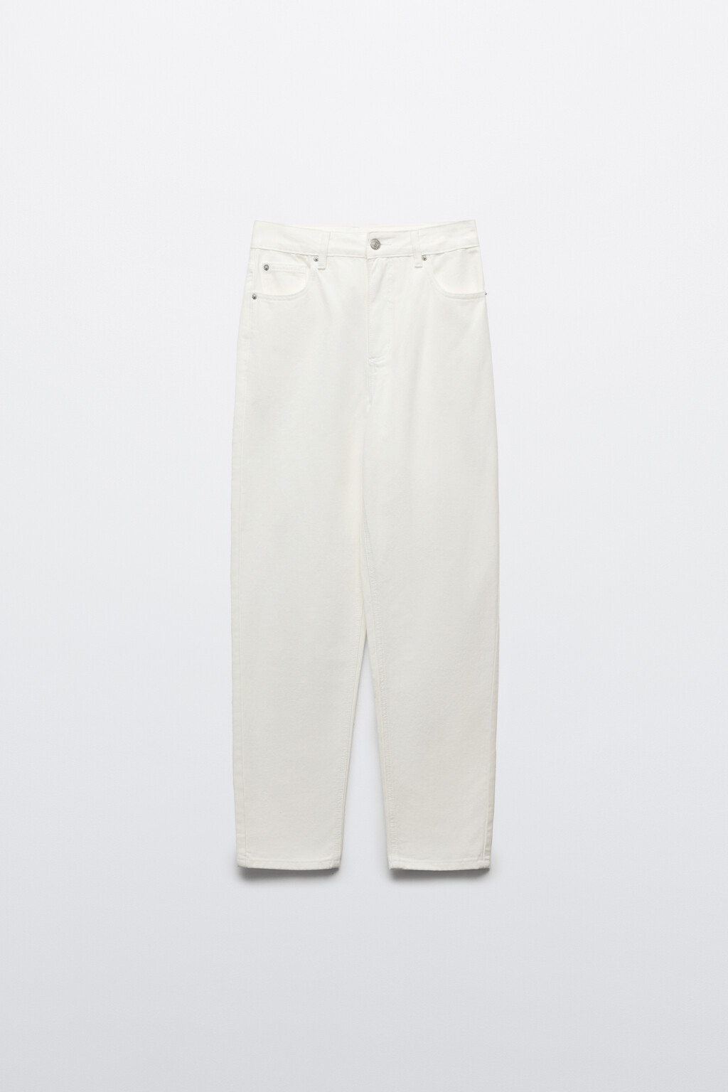 Джинсы mom fit с высокой посадкой - цвет белый - 1