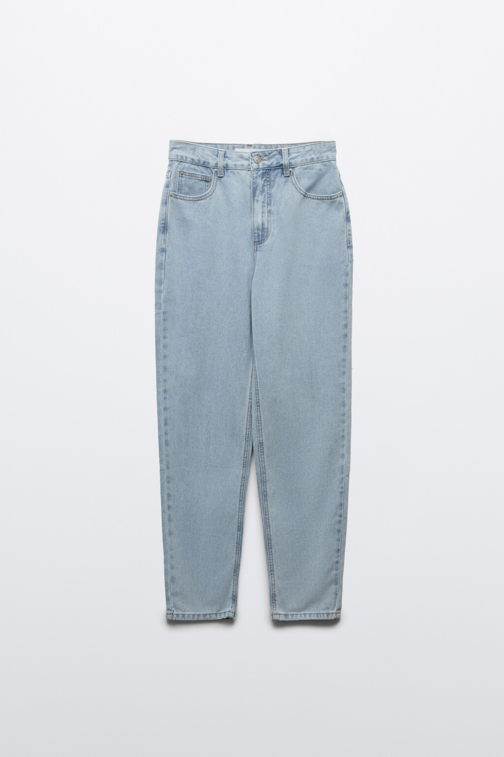 Джинсы mom fit с высокой посадкой - цвет голубой - 1