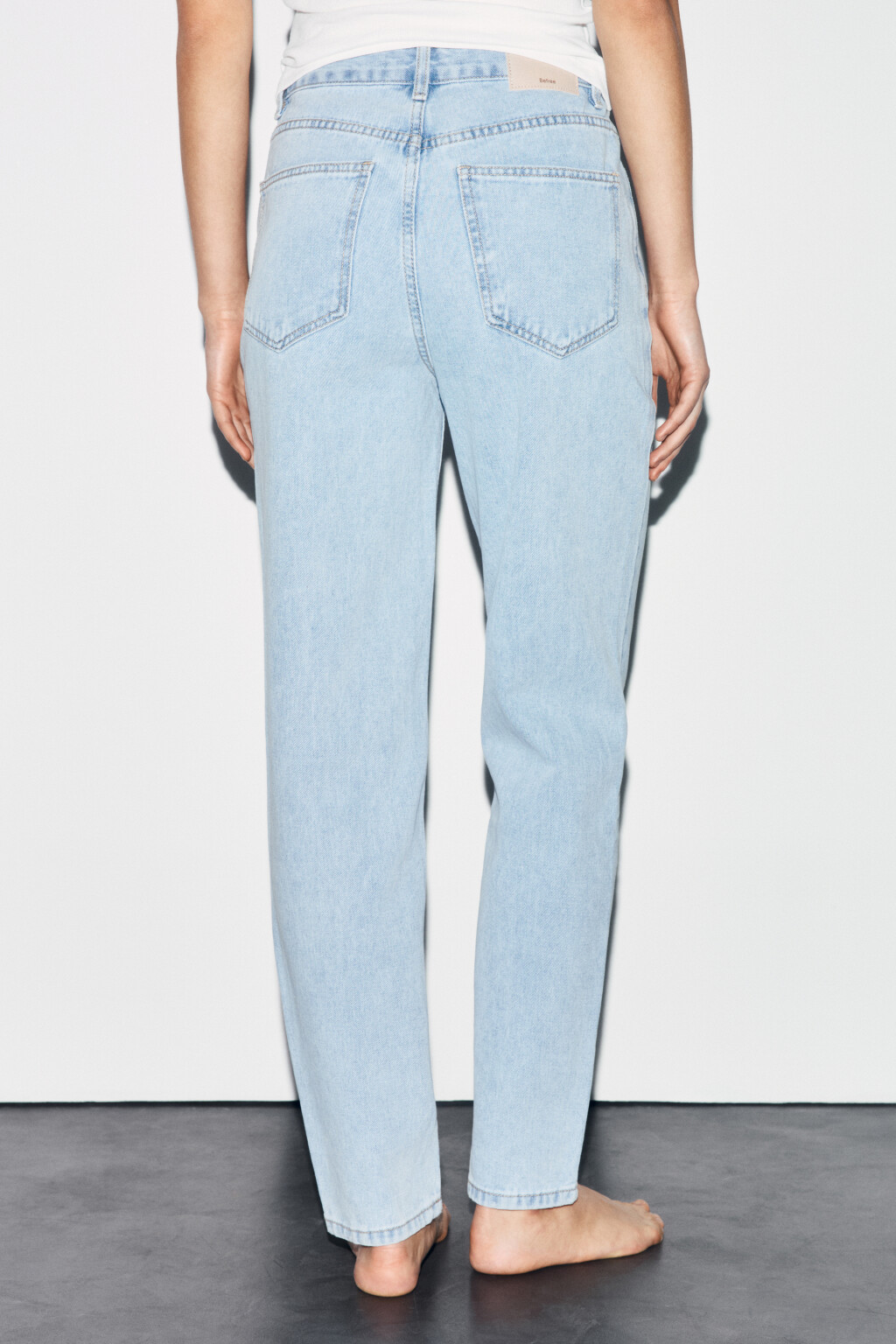 Джинсы mom fit с высокой посадкой - цвет голубой - 3