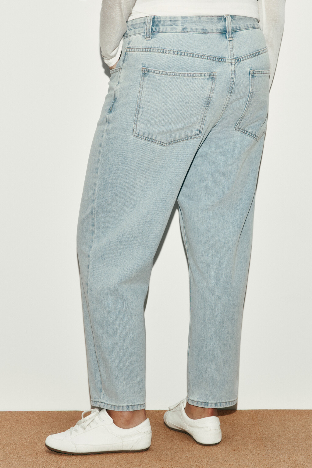 Джинсы mom fit с высокой посадкой - цвет голубой - 3