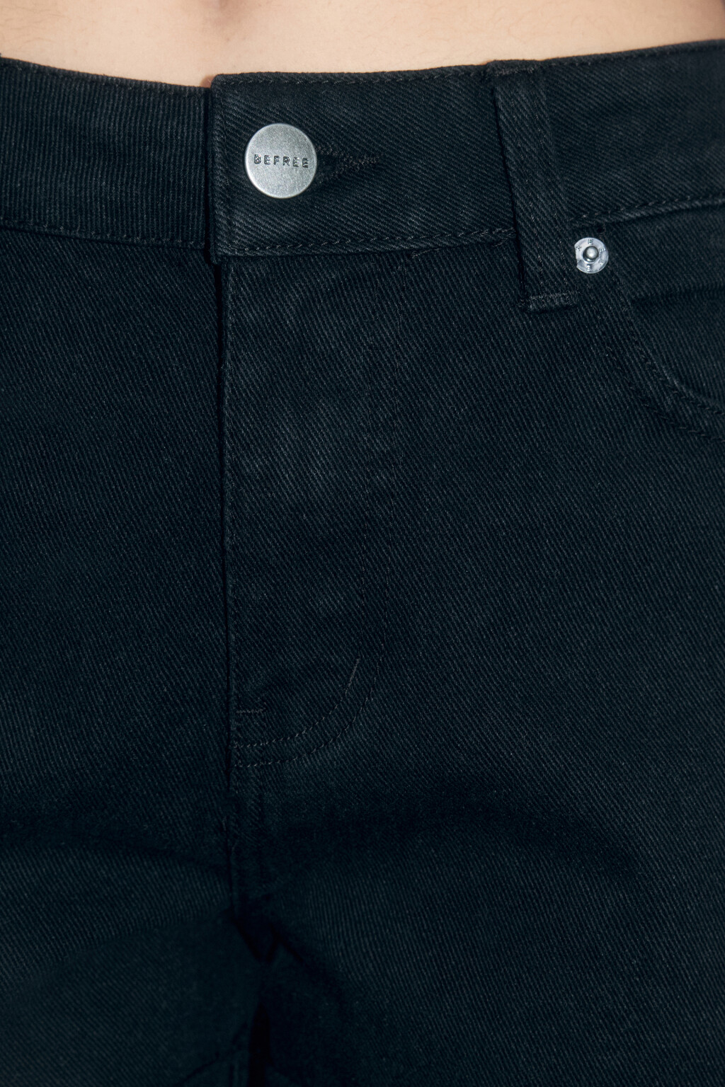 Шорты mom fit джинсовые с высокой посадкой - цвет черный - 7