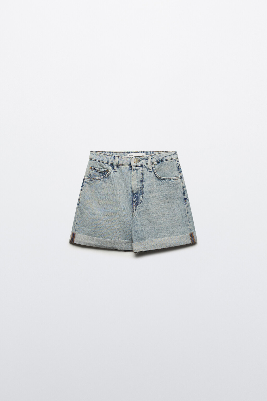 Шорты mom fit джинсовые с подворотами - цвет синий - 7