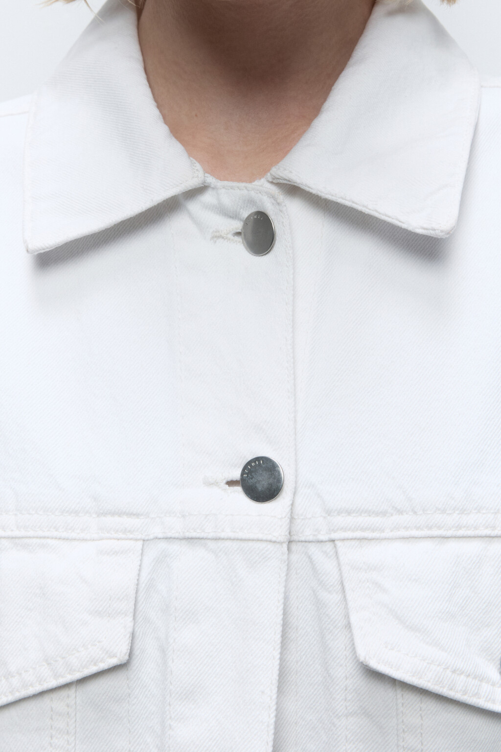 Куртка oversize джинсовая с карманами - цвет белый - 7