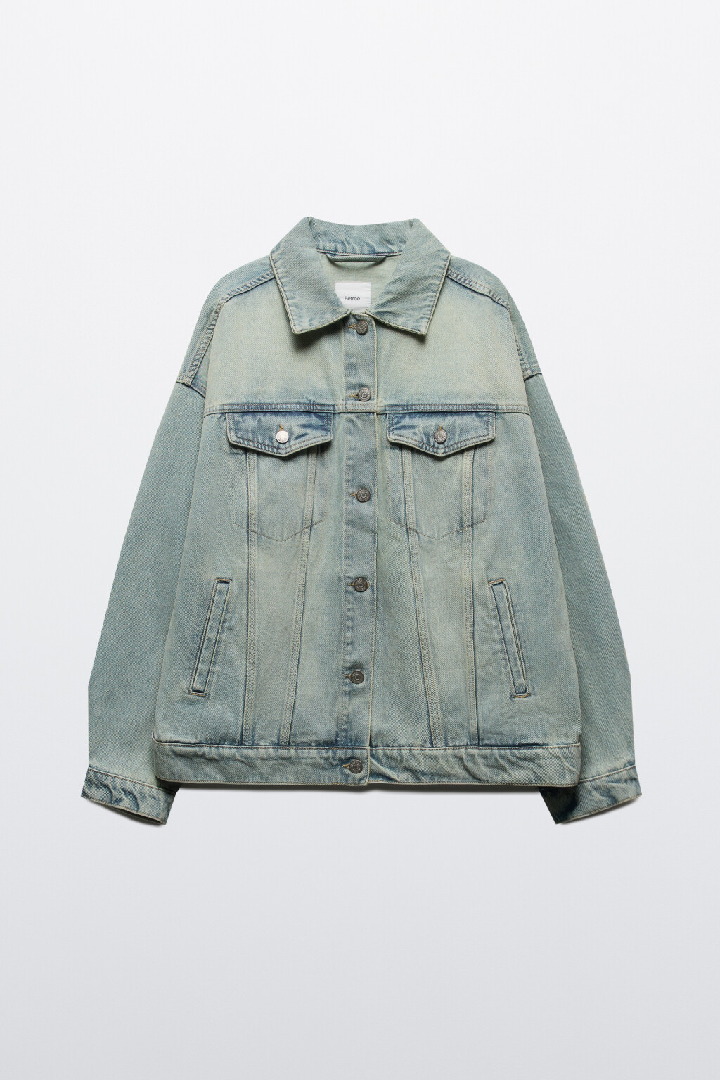 Куртка-рубашка oversize джинсовая - цвет синий - 9