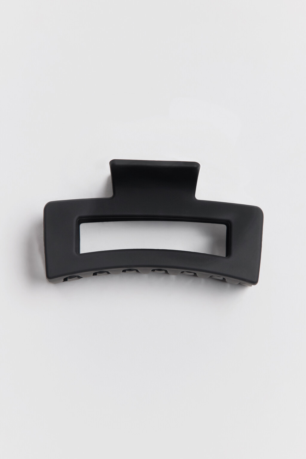 Заколка-краб для волос матовая - цвет черный - 1