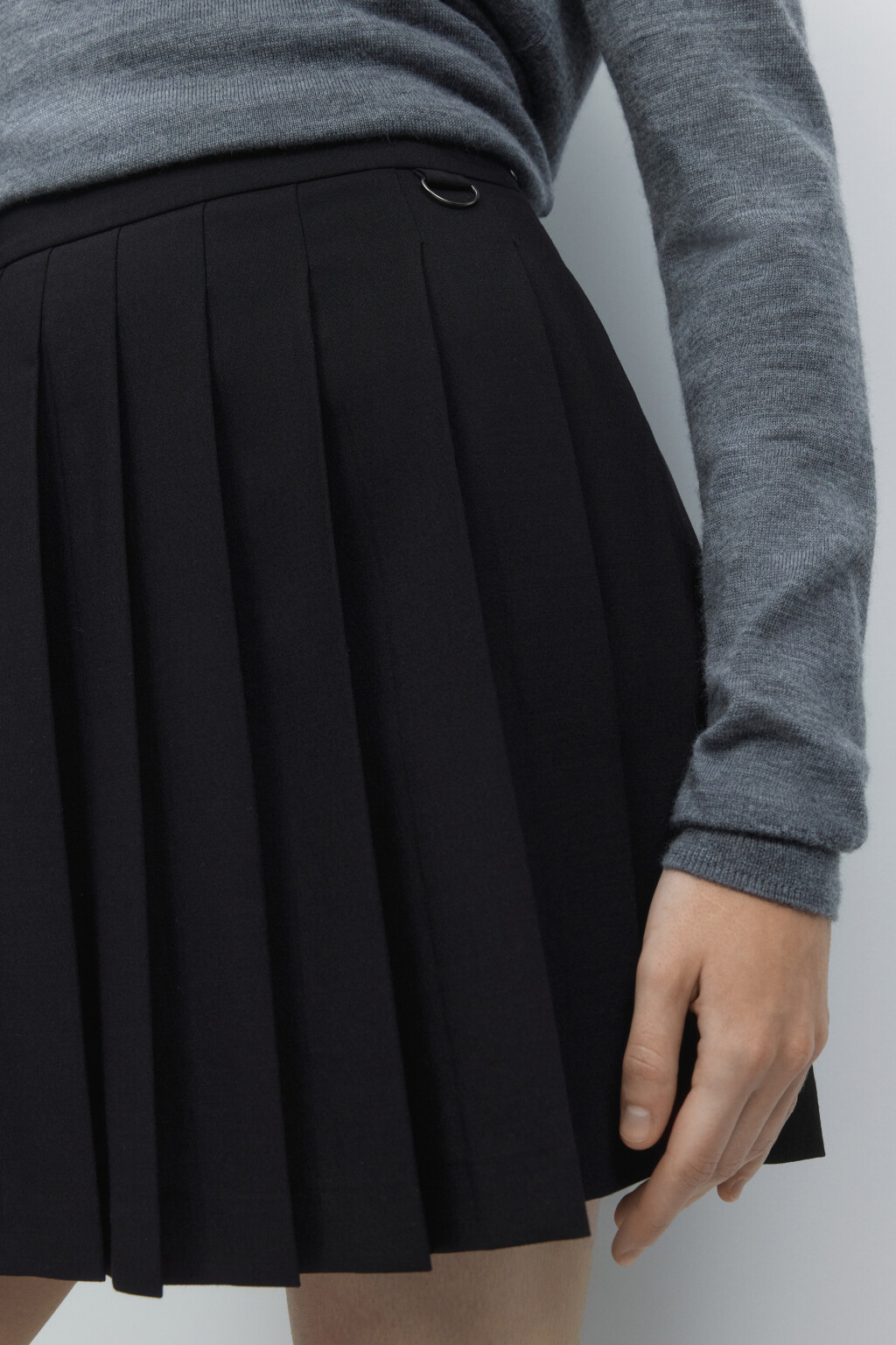 Юбка PleatSkirt мини плиссированная - цвет черный - 6