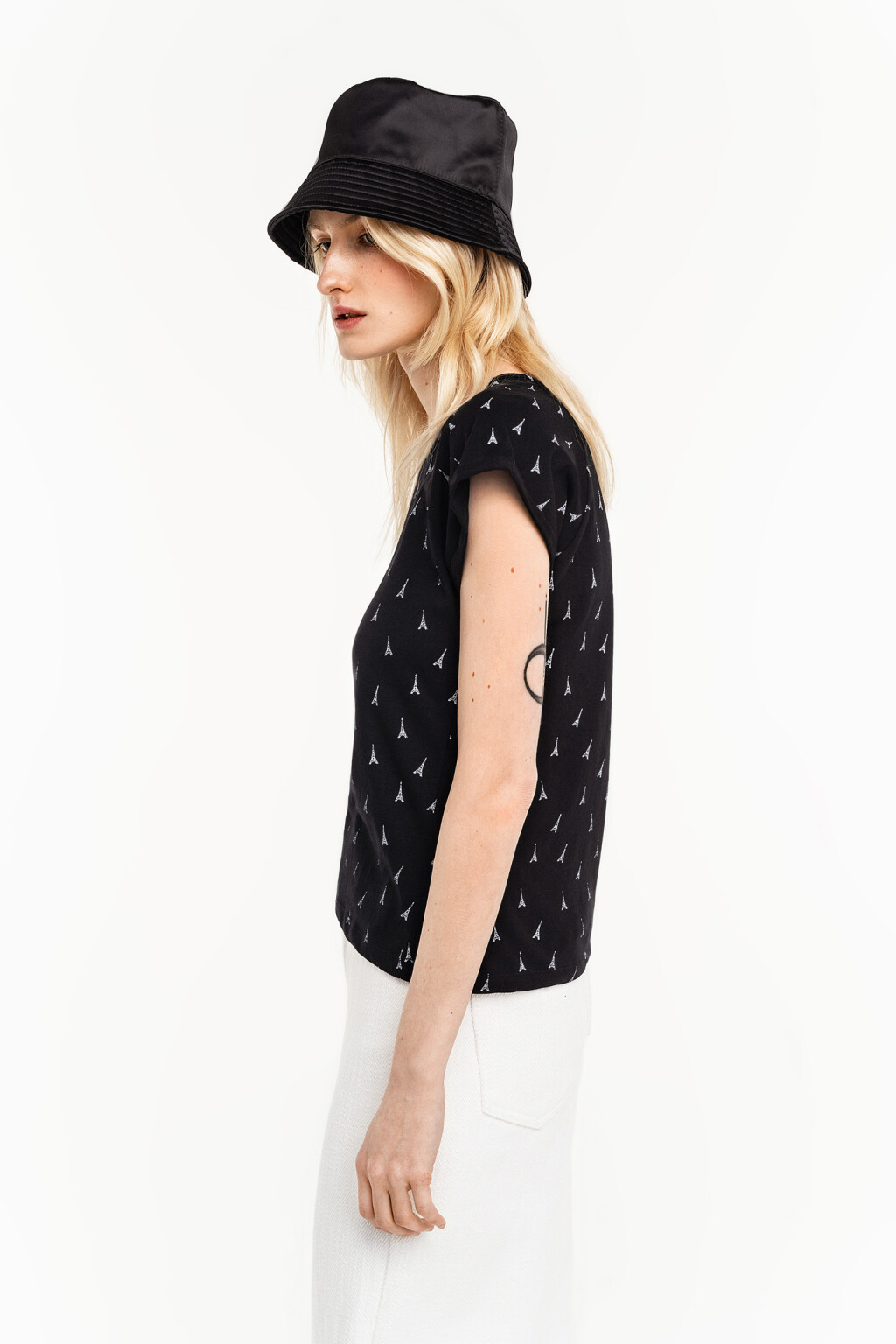 футболка хлопковая с рукавом реглан - цвет черный - 3