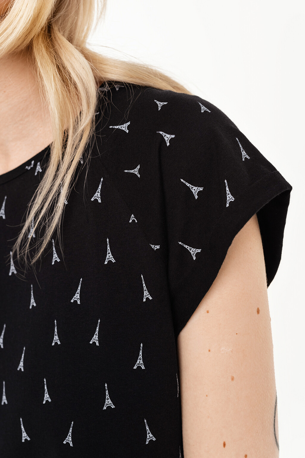 футболка хлопковая с рукавом реглан - цвет черный - 5