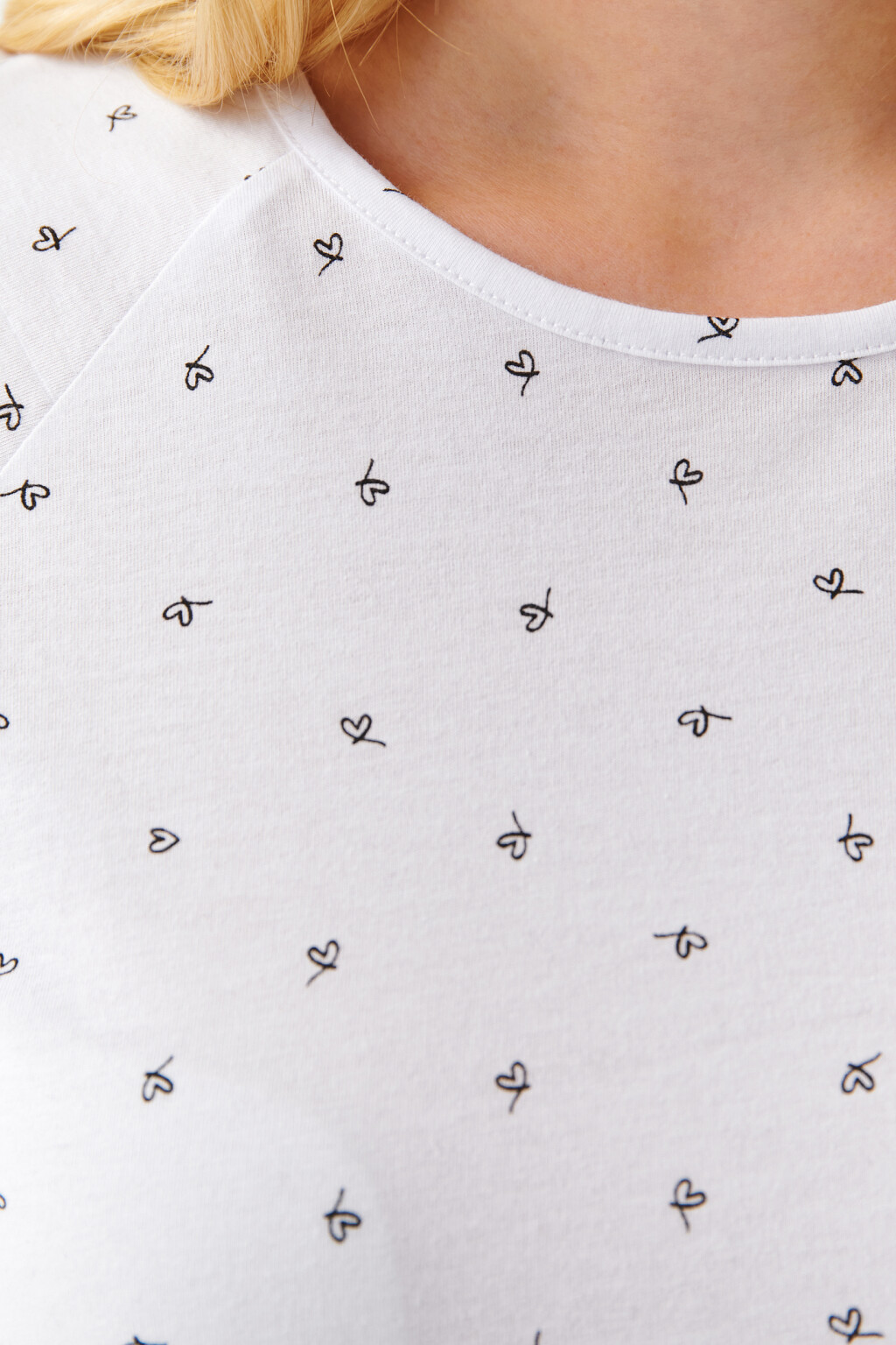 Футболка хлопковая с рукавами реглан - цвет белый - 6