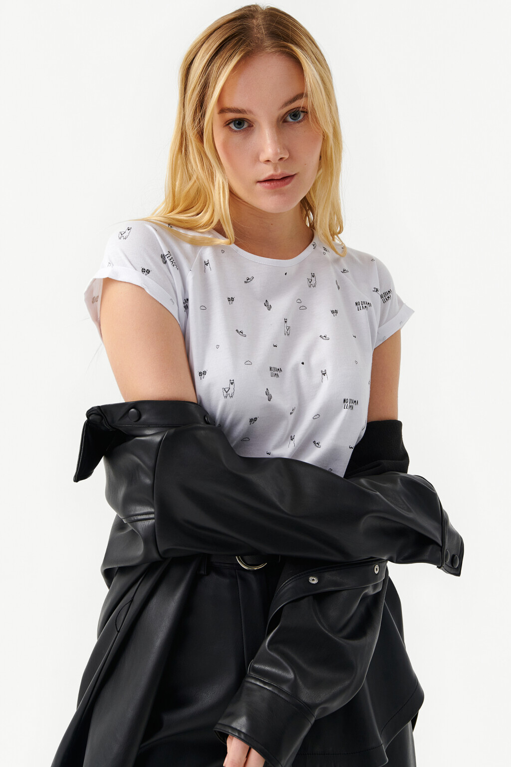 Футболка хлопковая с рукавами реглан - цвет белый - 7