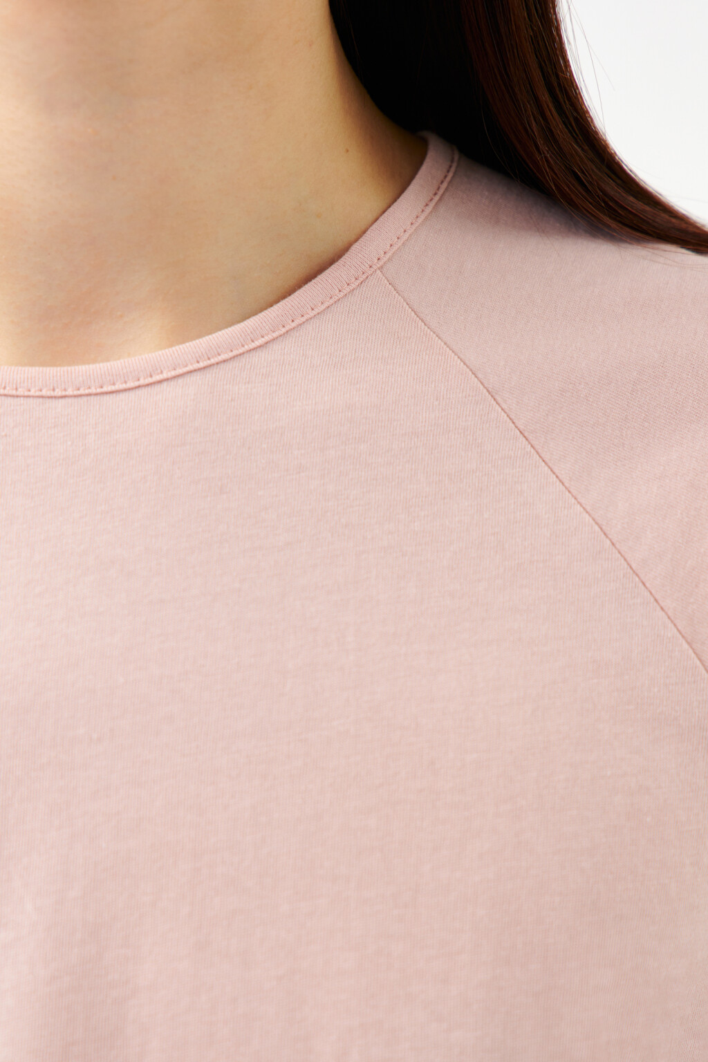 Футболка хлопковая с отворотами на рукавах - цвет розовый - 5