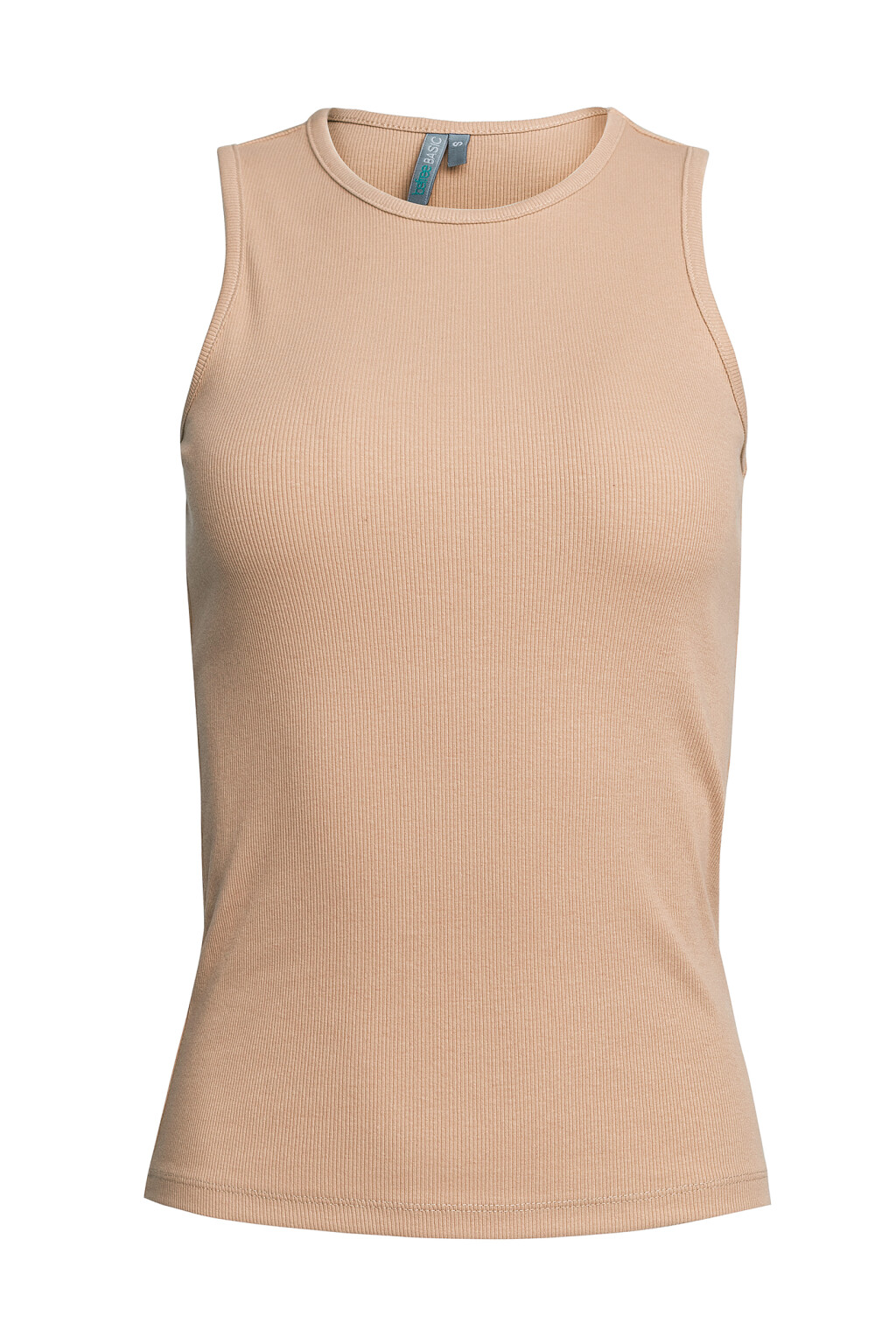 Майка хлопковая в мелкий рубчик - цвет коричневый - 8