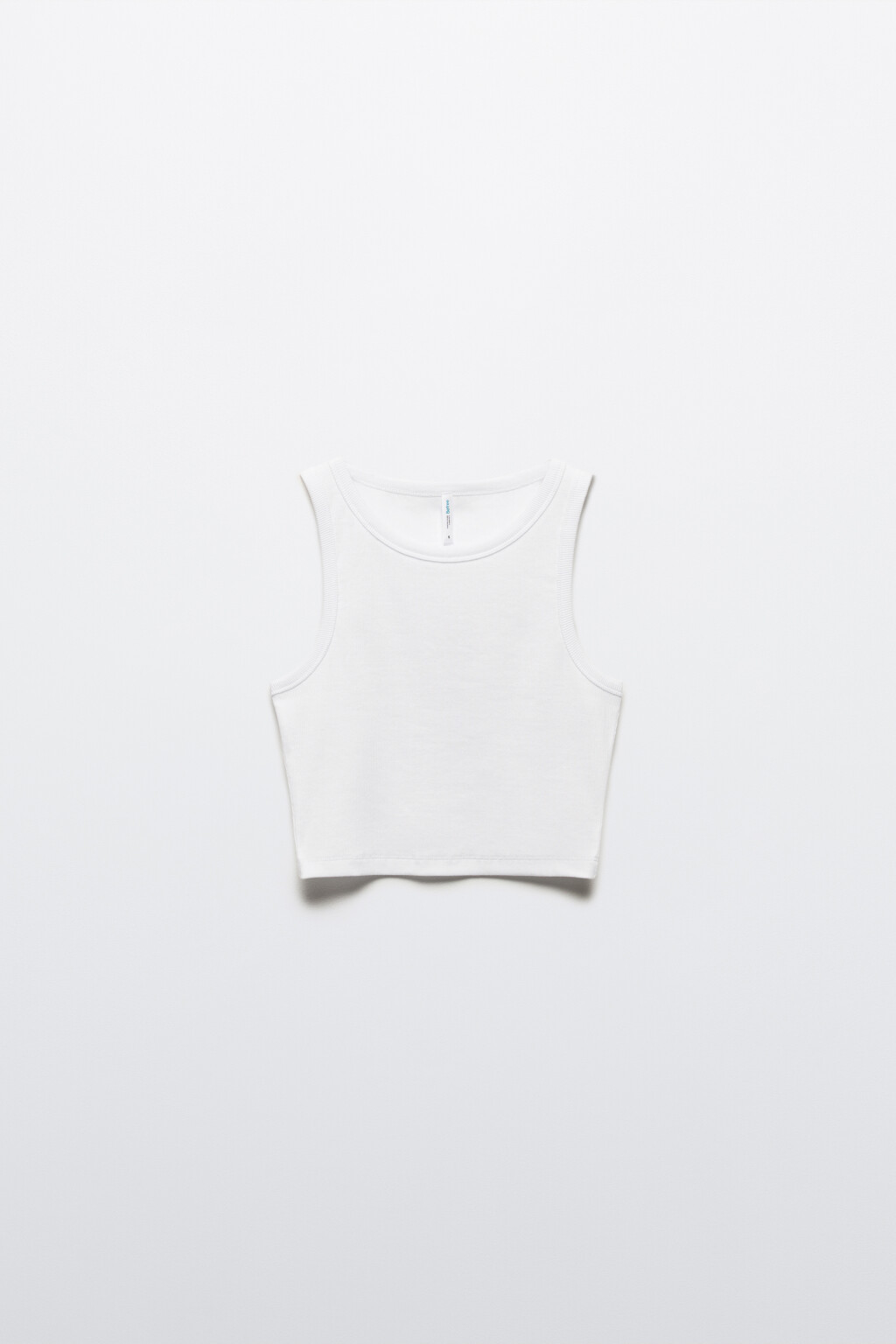 Топ-майка в рубчик на широких бретелях - цвет белый - 9