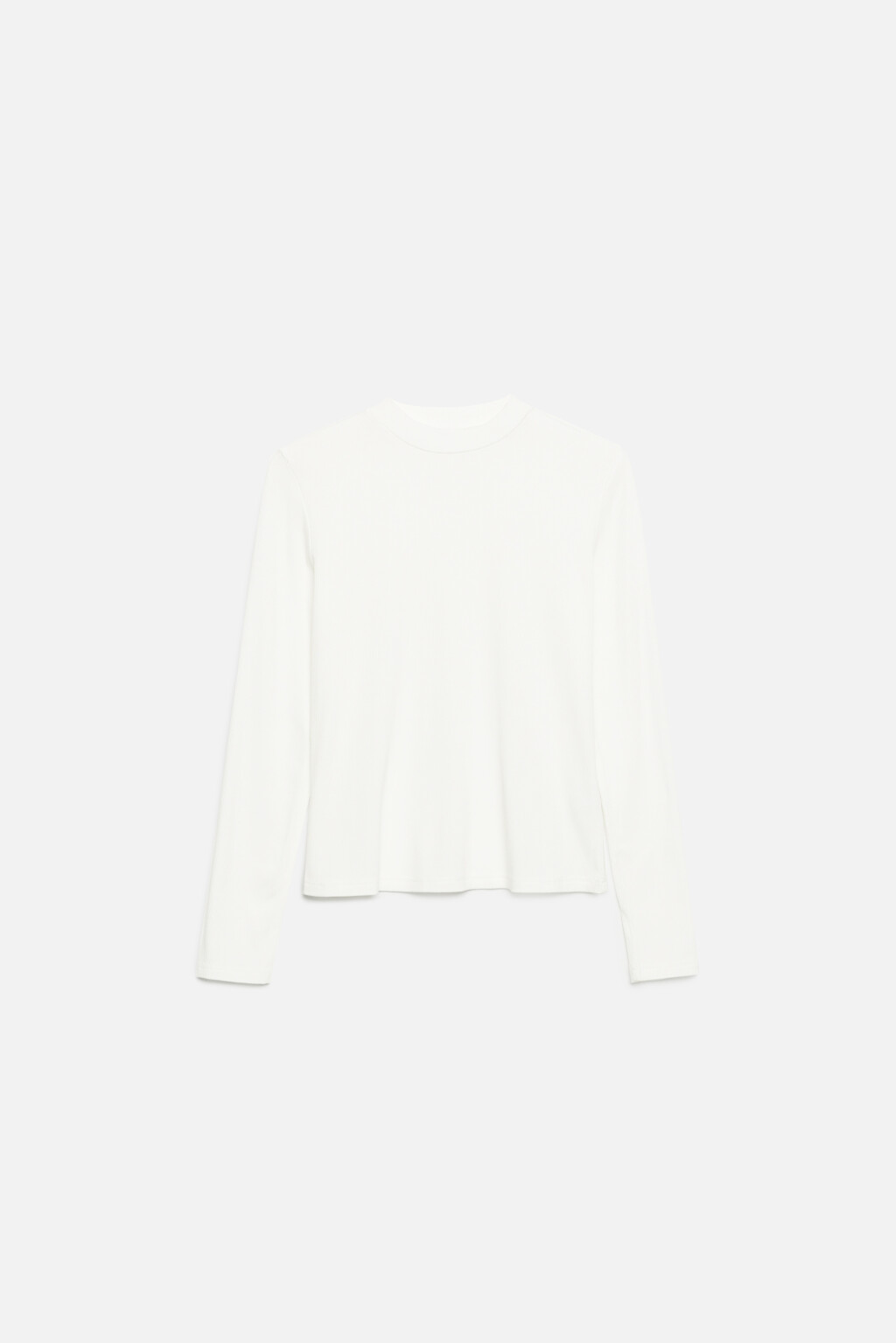 Водолазка вискозная в рубчик с коротким воротником - цвет бежевый - 10