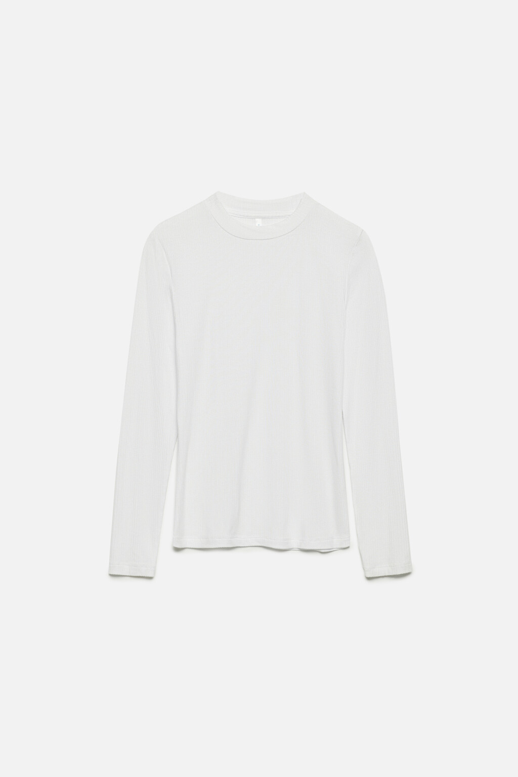 Лонгслив вискозный базовый в рубчик - цвет бежевый - 9