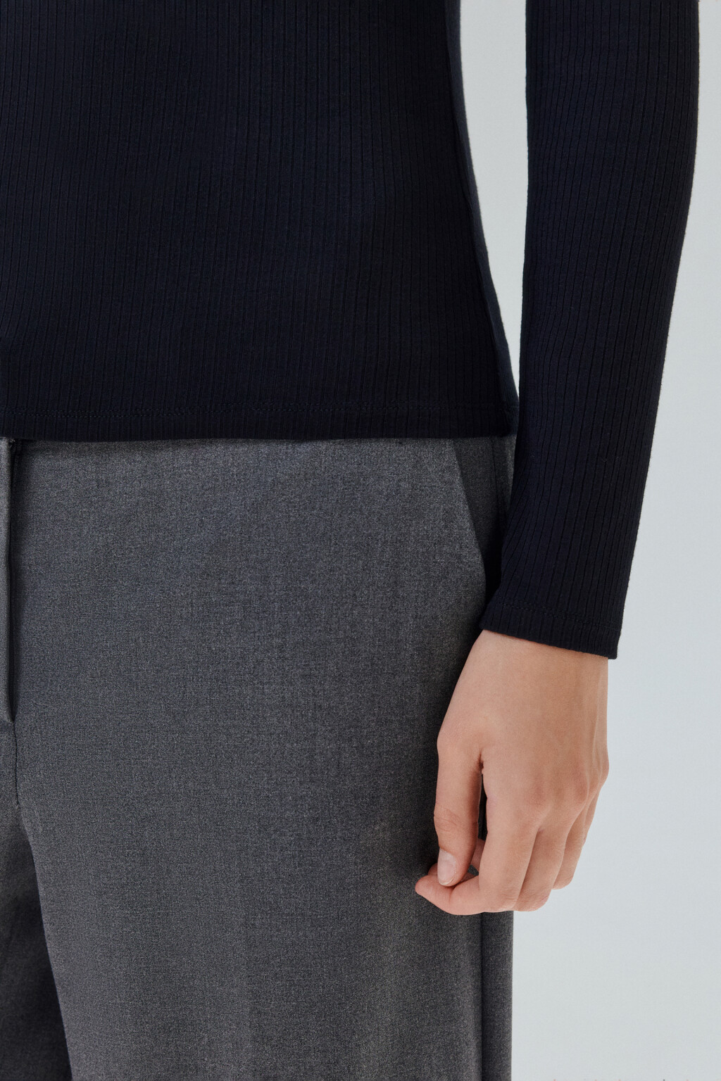 Водолазка с коротким воротником - цвет черный - 6