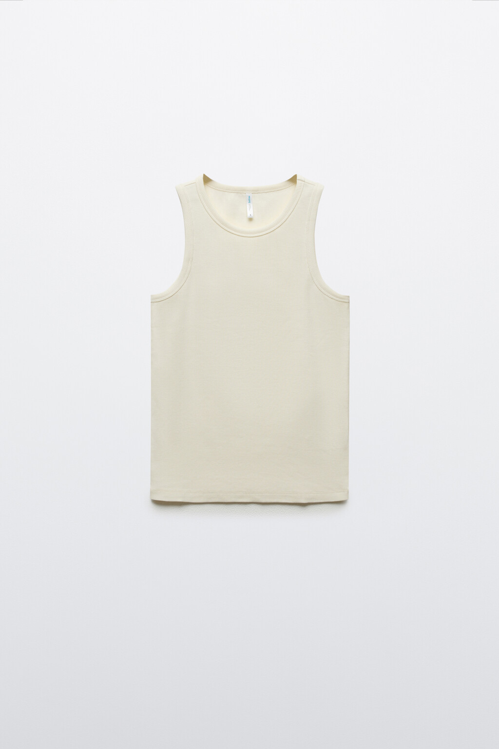 Майка базовая облегающая в рубчик - цвет молочный - 7