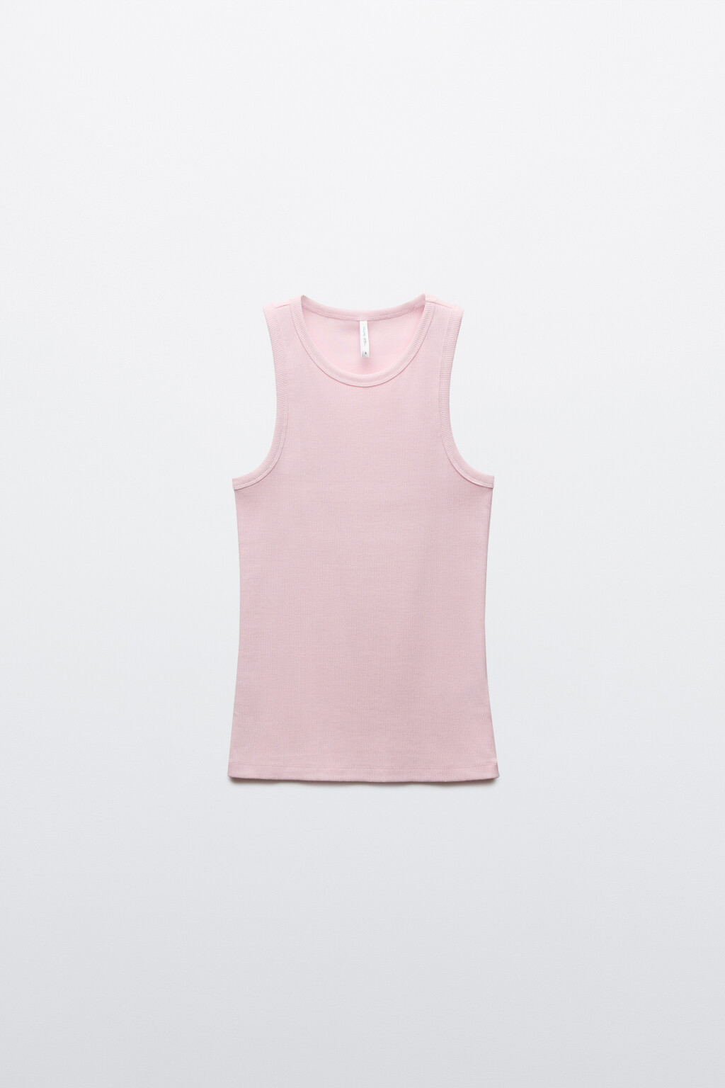 Майка базовая облегающая в рубчик - цвет розовый - 7