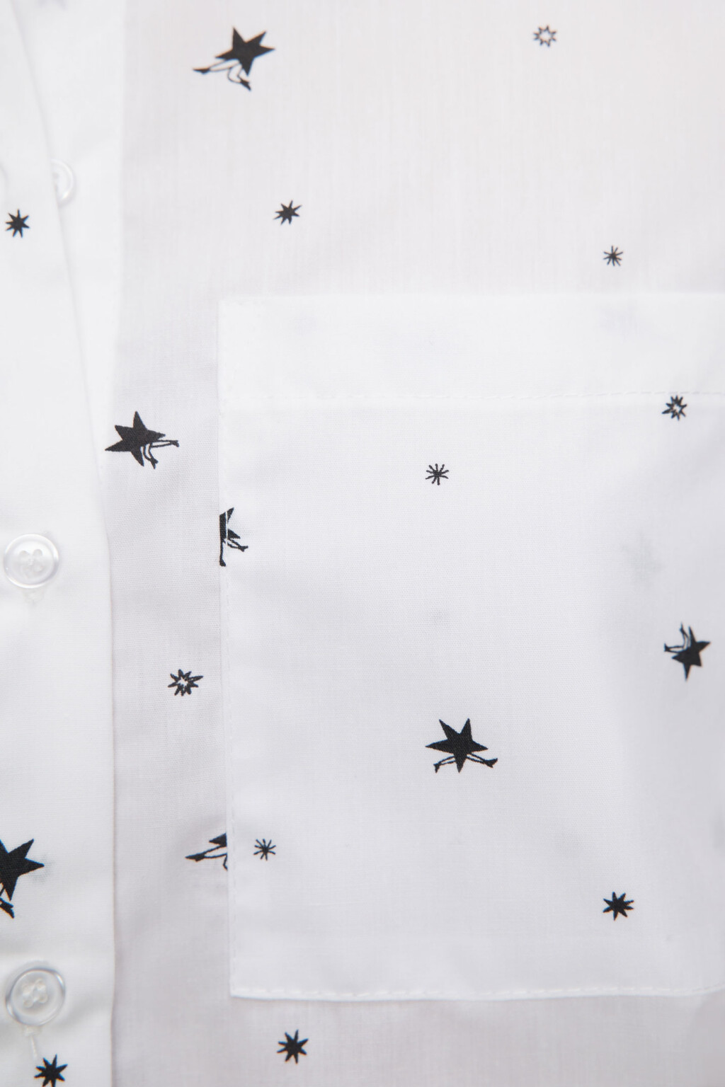 Блузка-рубашка прямая с нагрудным карманом - цвет белый - 5