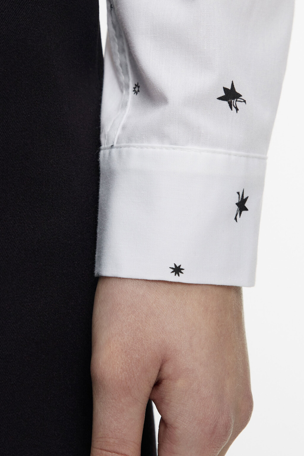 Блузка-рубашка прямая с нагрудным карманом - цвет белый - 6