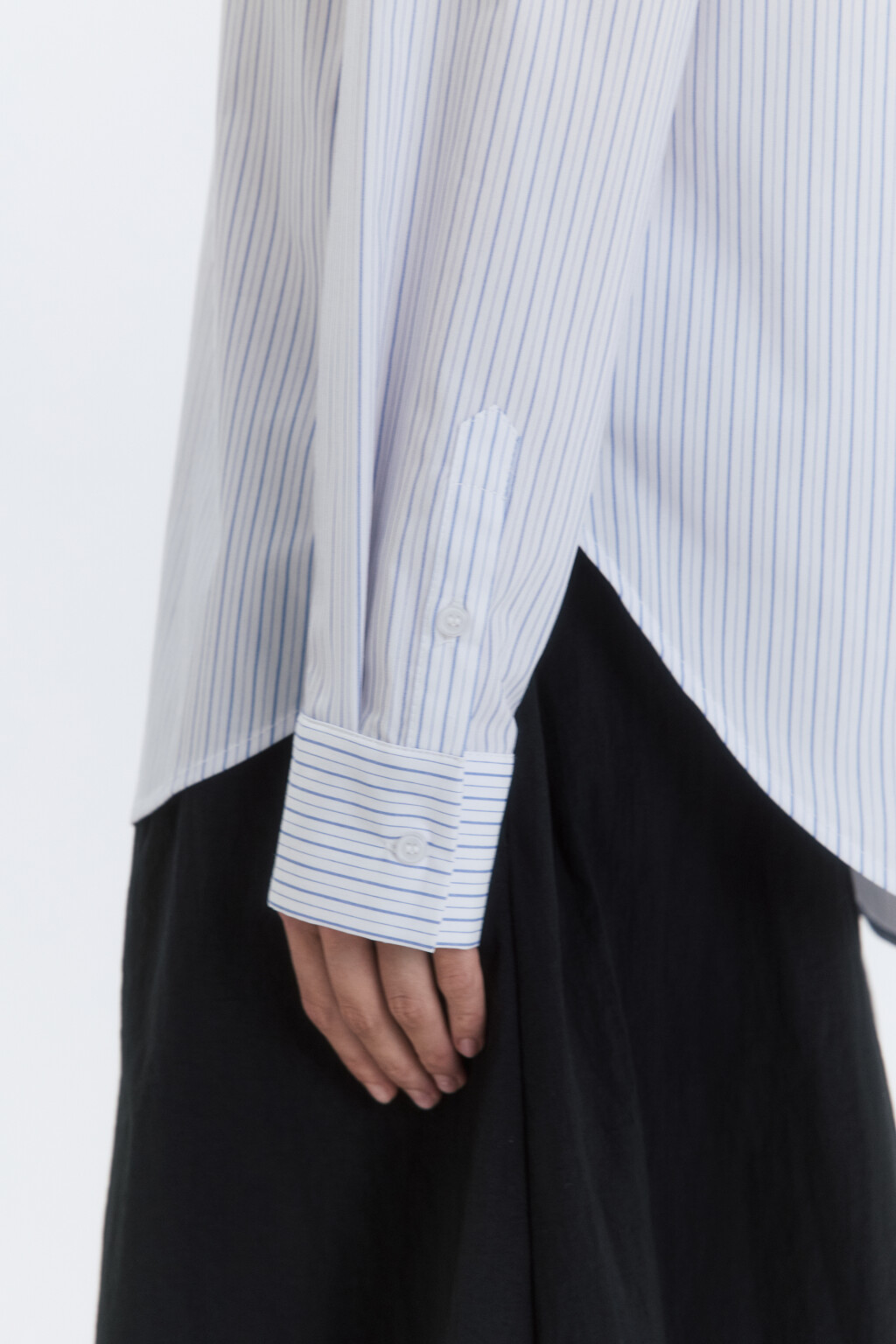 Рубашка regular fit прямая в полоску - цвет белый - 6