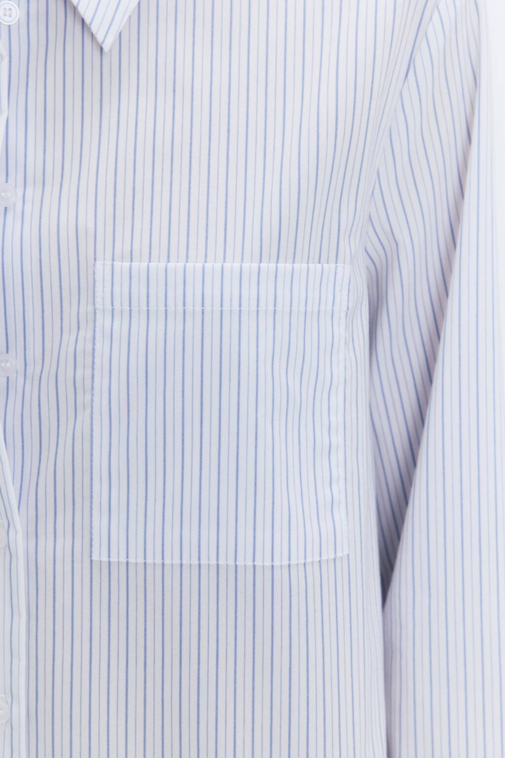 Рубашка regular fit прямая в полоску - цвет белый - 7