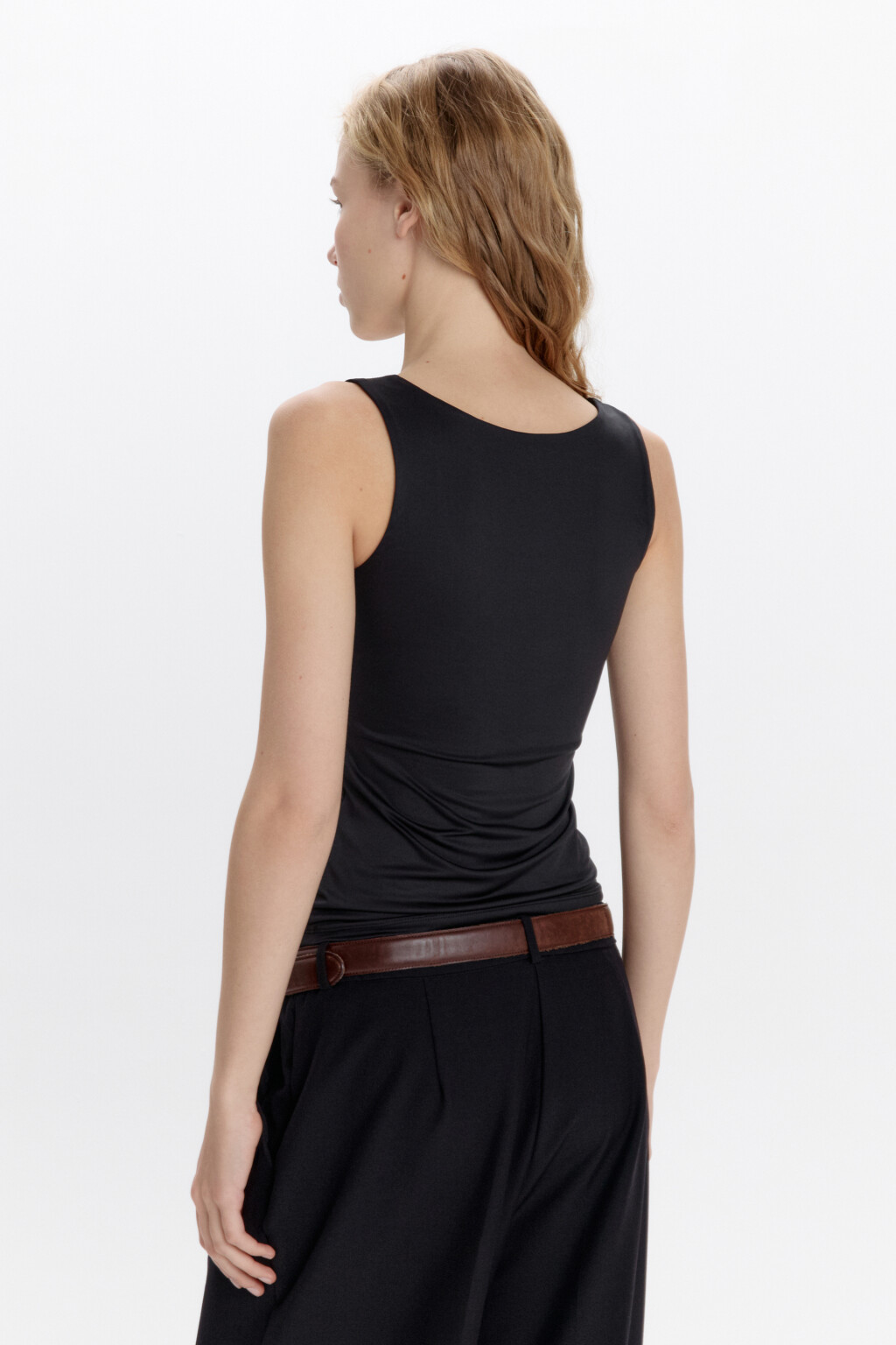 Майка SAMANTA базовая с подкладкой на груди - цвет черный - 3