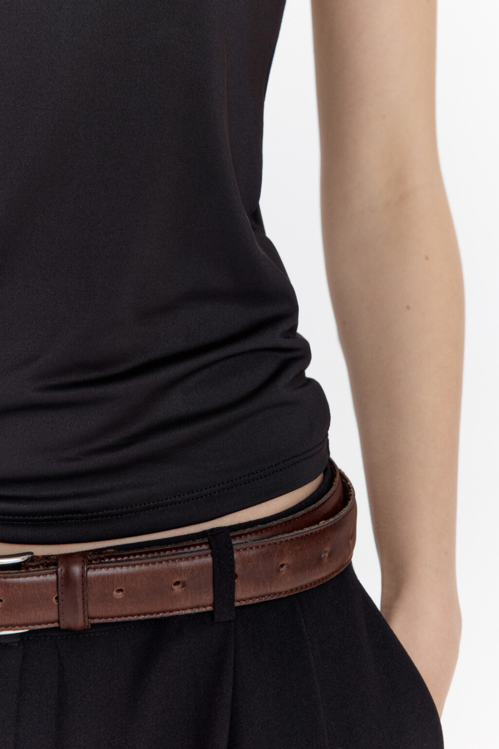 Майка SAMANTA базовая с подкладкой на груди - цвет черный - 7